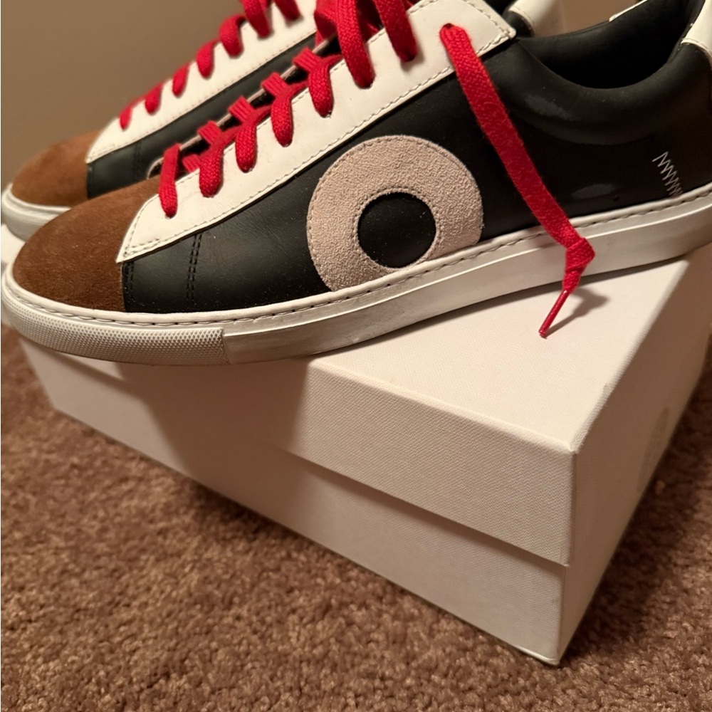 Oliver Cabell Black and Brown Sneakers with Suede Upper
